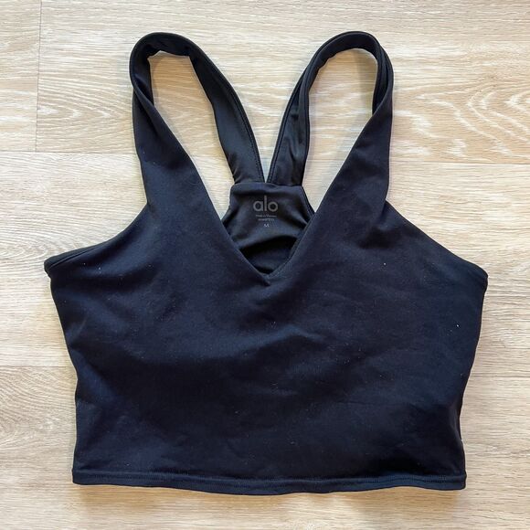 ALO Yoga Other - ALO Yoga Airbrush Real Bra Tank Top Cropped Black Women's-Size M